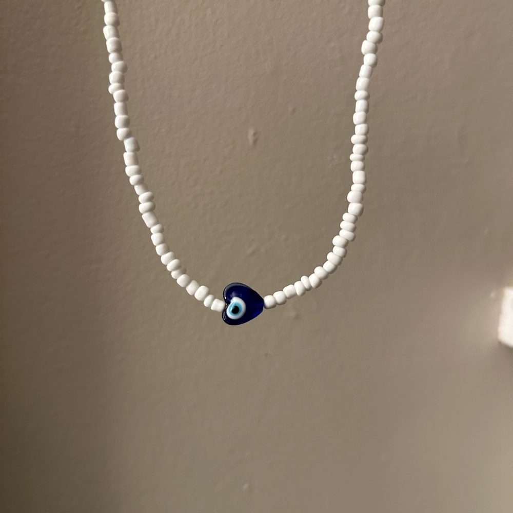 Evil Eye Heart Necklace